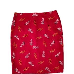 New Ann Taylor Red Floral Pencil Skirt